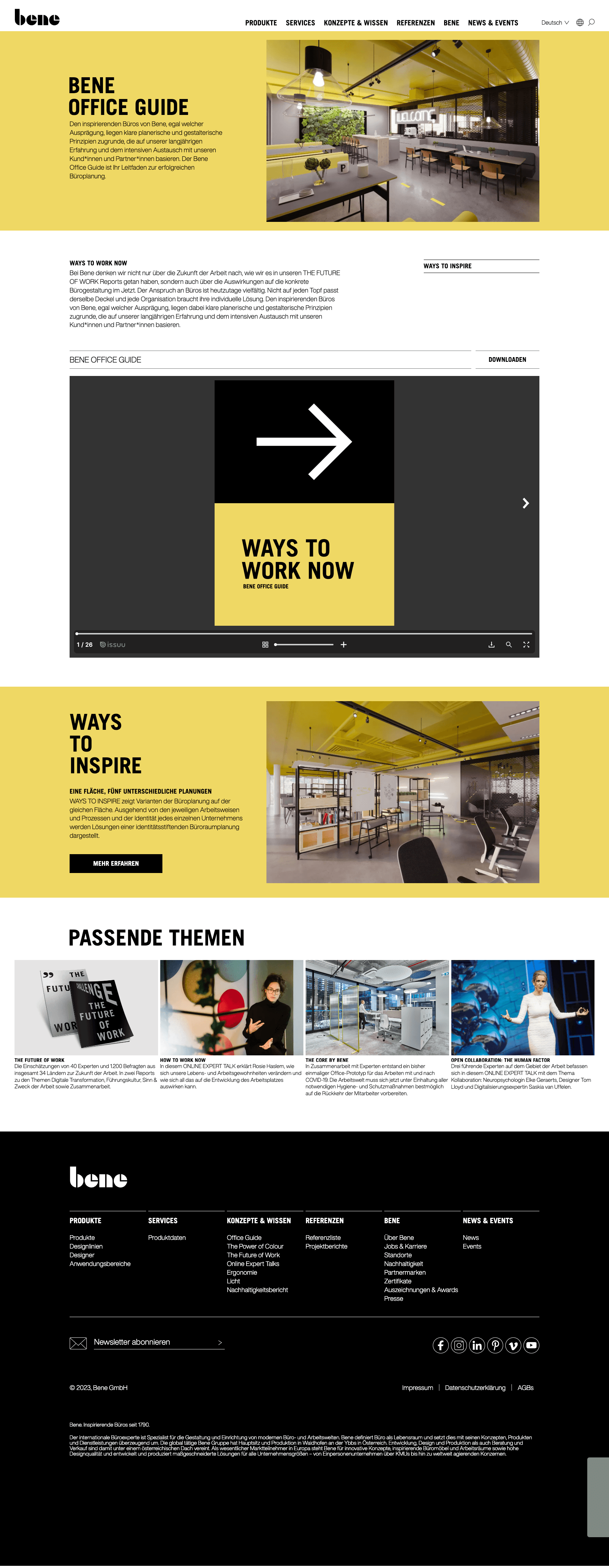 Bene Office Guide Website